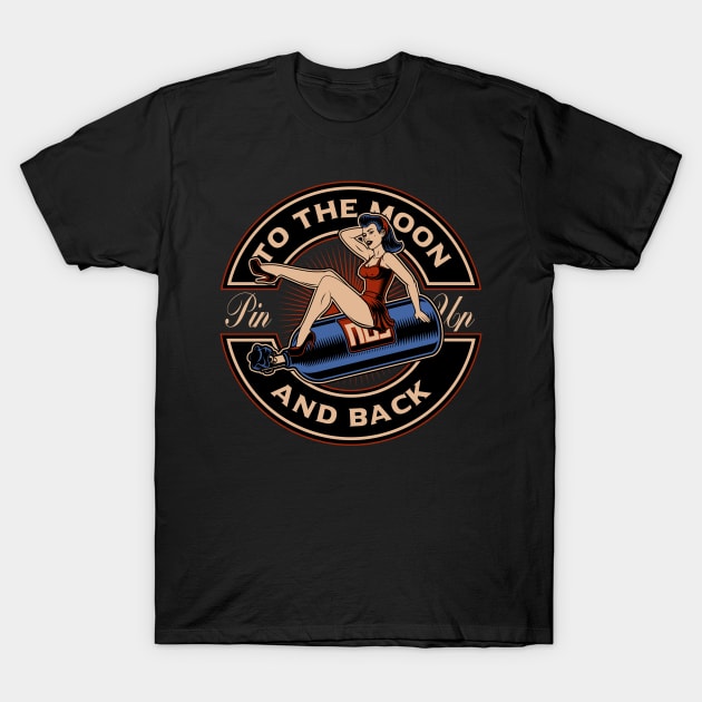 To the moon and back T-Shirt by D3monic